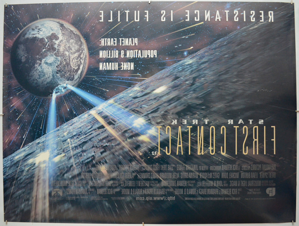 STAR TREK : FIRST CONTACT (Back) Cinema Quad Movie Poster 