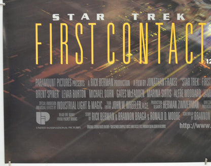 STAR TREK : FIRST CONTACT (Bottom Left) Cinema Quad Movie Poster 