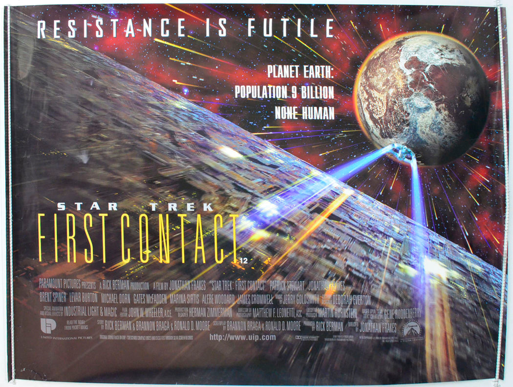 Star Trek : First Contact Original British Quad Poster - Film Poster - Movie Poster 