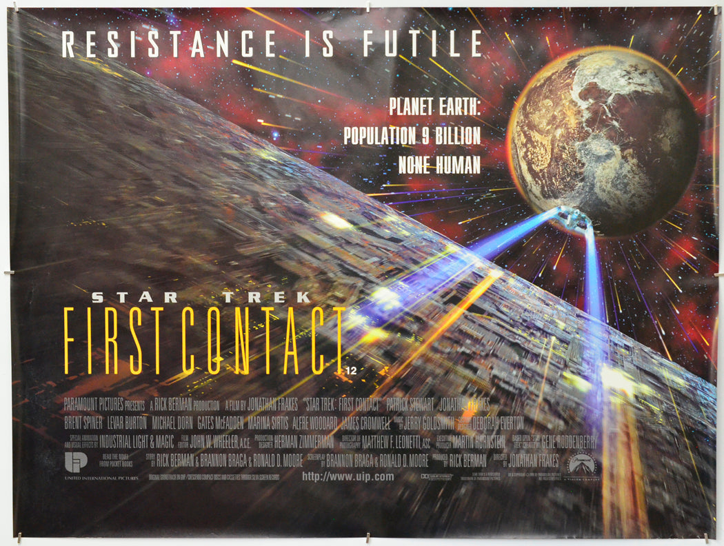 Star Trek : First Contact - Original Quad Poster - Film Poster - Movie Poster