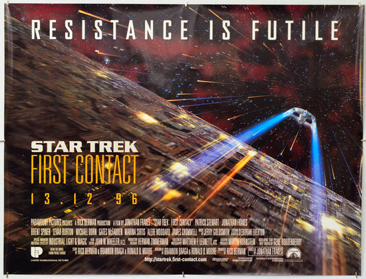 Star Trek : First Contact - Original Quad Poster - Film Poster - Movie Poster