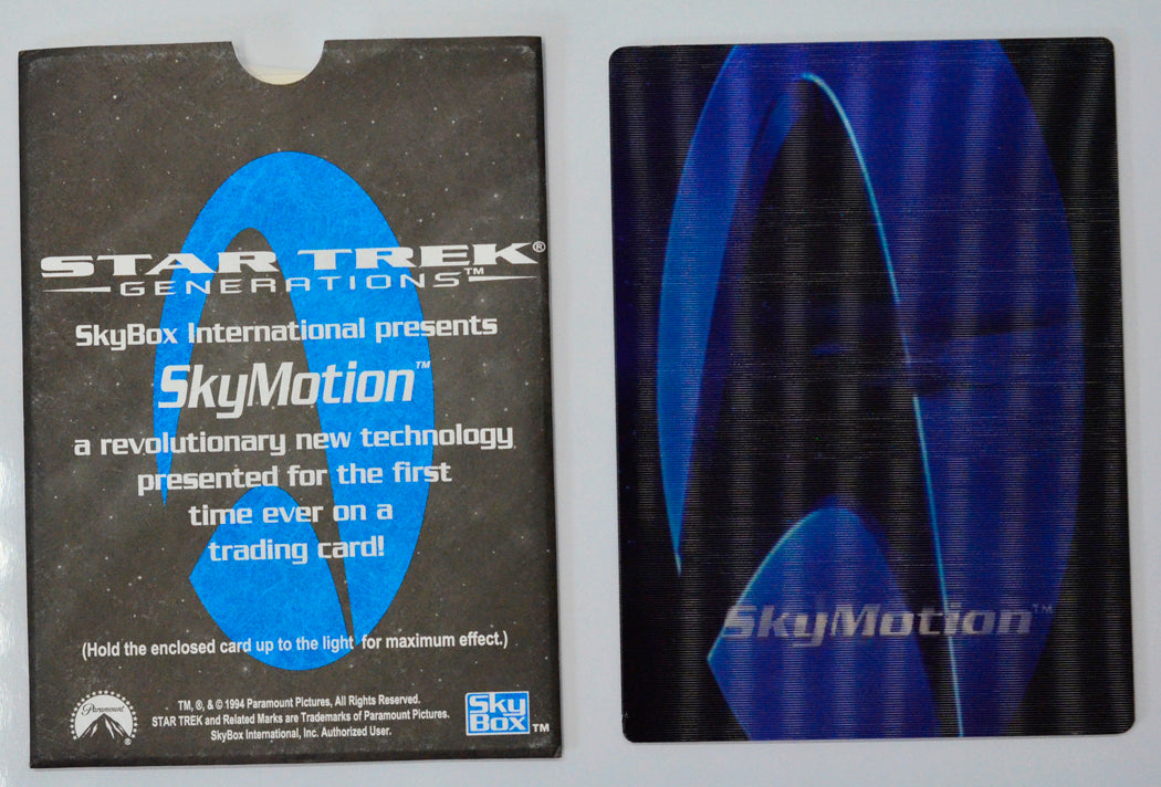 Star Trek : Generations Trading Card set by Skybox (jumbo skymotion card front)