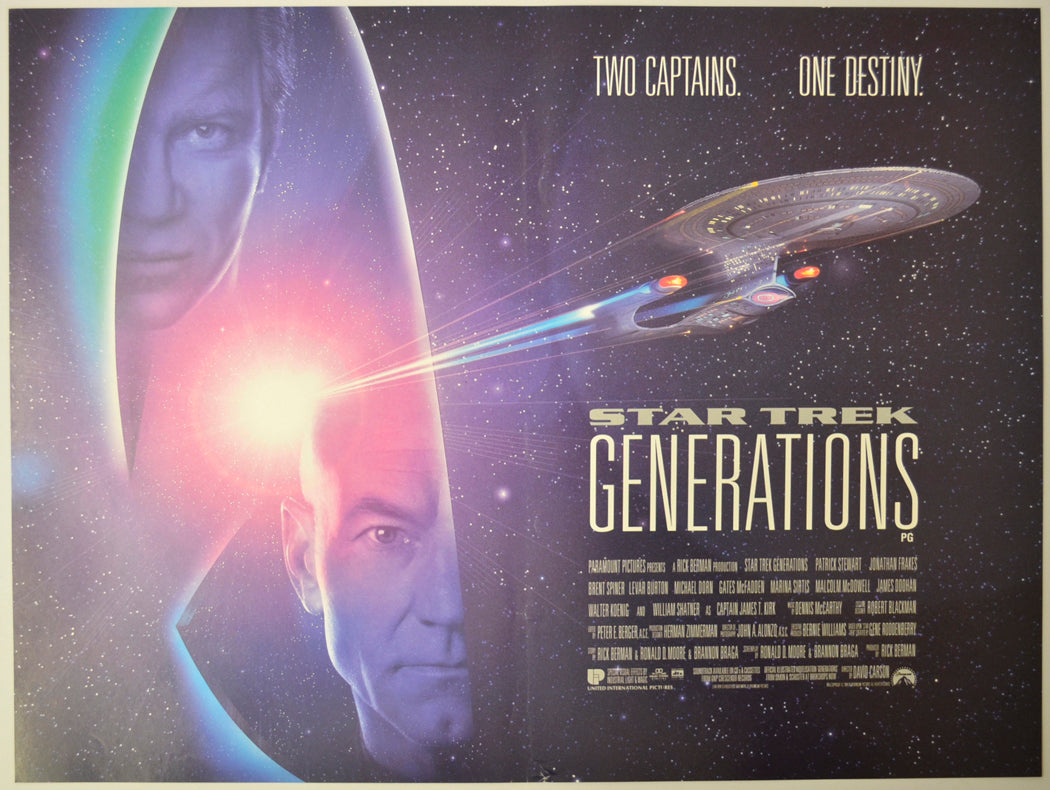 Star Trek : Generations Original Mini Quad Poster - Film Poster - Movie Poster