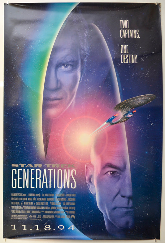 Star Trek : Generations Original One Sheet Poster - Film Poster - Movie Poster