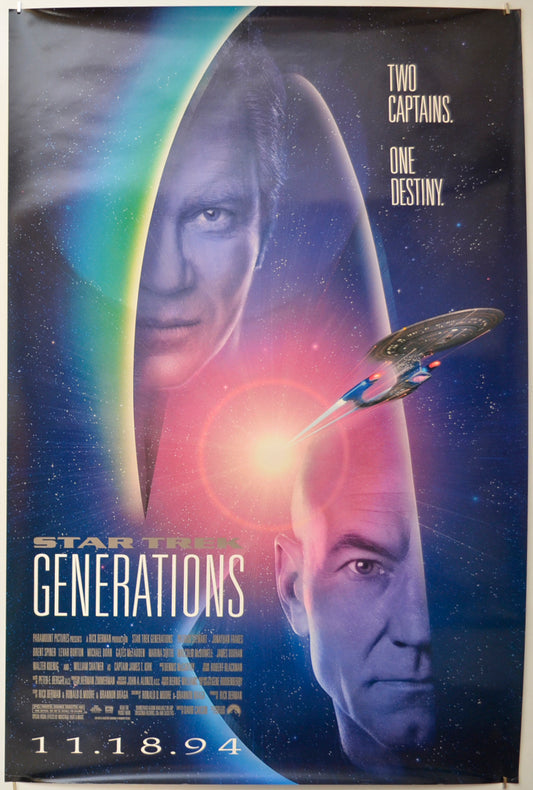 Star Trek : Generations Original One Sheet Poster - Film Poster - Movie Poster