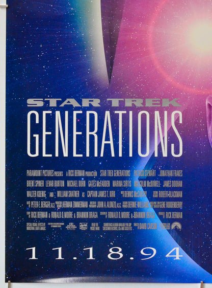 Star Trek : Generations (Bottom Left) Cinema One Sheet Movie Poster 