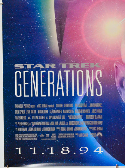 Star Trek : Generations (Bottom Left) Cinema One Sheet Movie Poster 