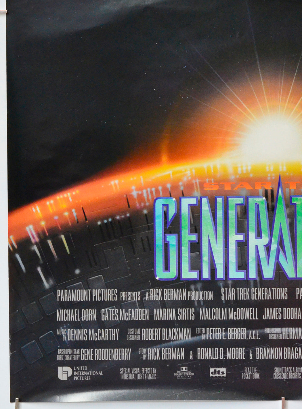 Star Trek : Generations (Bottom Left) Cinema One Sheet Movie Poster 
