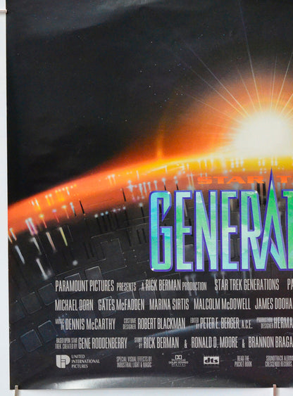 Star Trek : Generations (Bottom Left) Cinema One Sheet Movie Poster 