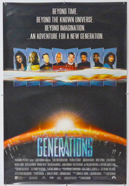 Star Trek : Generations - Original One Sheet Poster - Film Poster - Movie Poster 