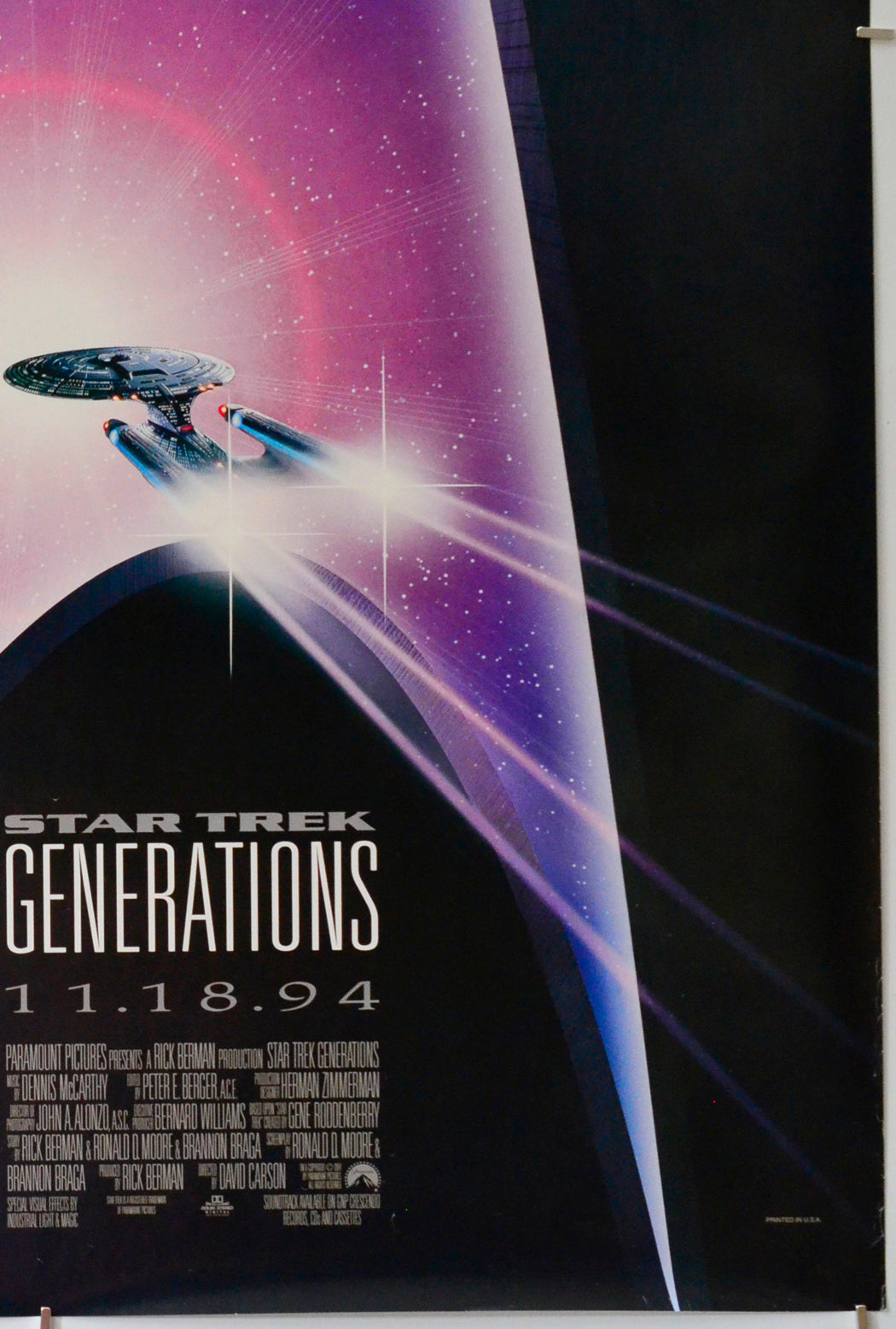 Star Trek : Generations (Bottom Right) Cinema One Sheet Movie Poster 