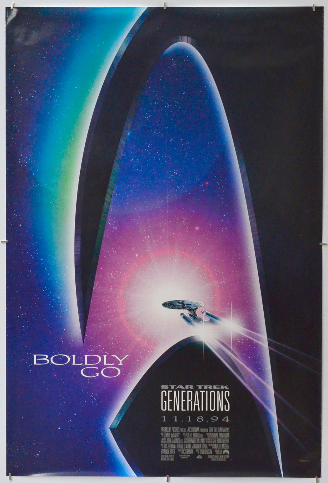 Star Trek : Generations - Original One Sheet Poster - Film Poster - Movie Poster 