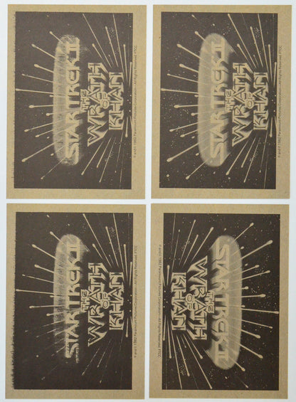 Star Trek II : The Wrath Of Khan Photo Card set by FTTC (back of cards 9-12)