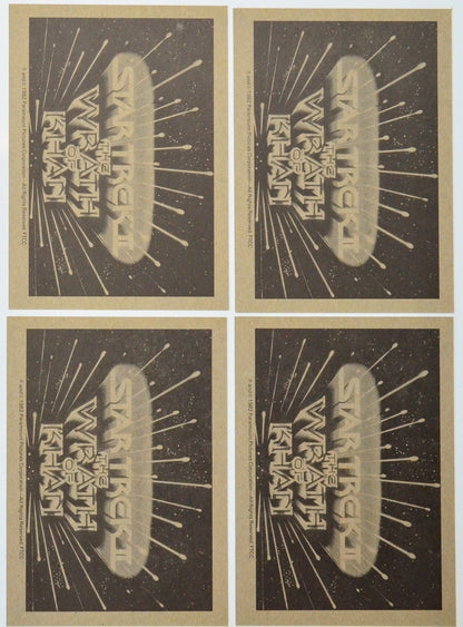 Star Trek II : The Wrath Of Khan Photo Card set by FTTC (back of cards 17-20)