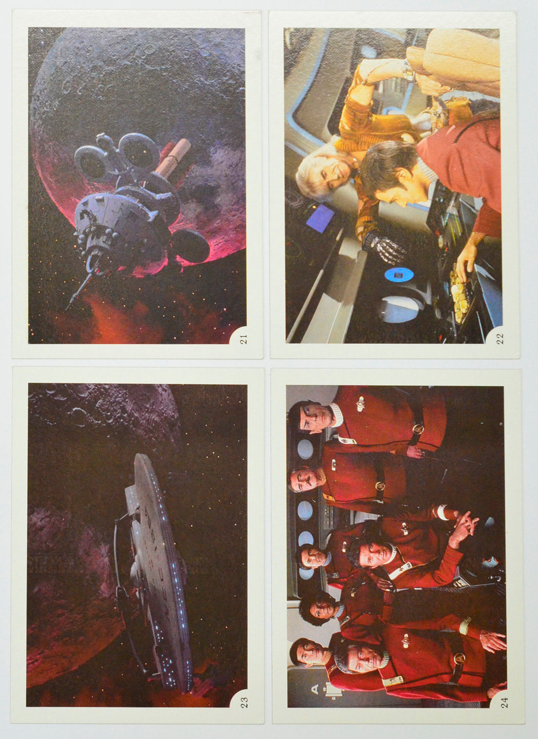 Star Trek II : The Wrath Of Khan Photo Card set by FTTC (stickers 21-24)