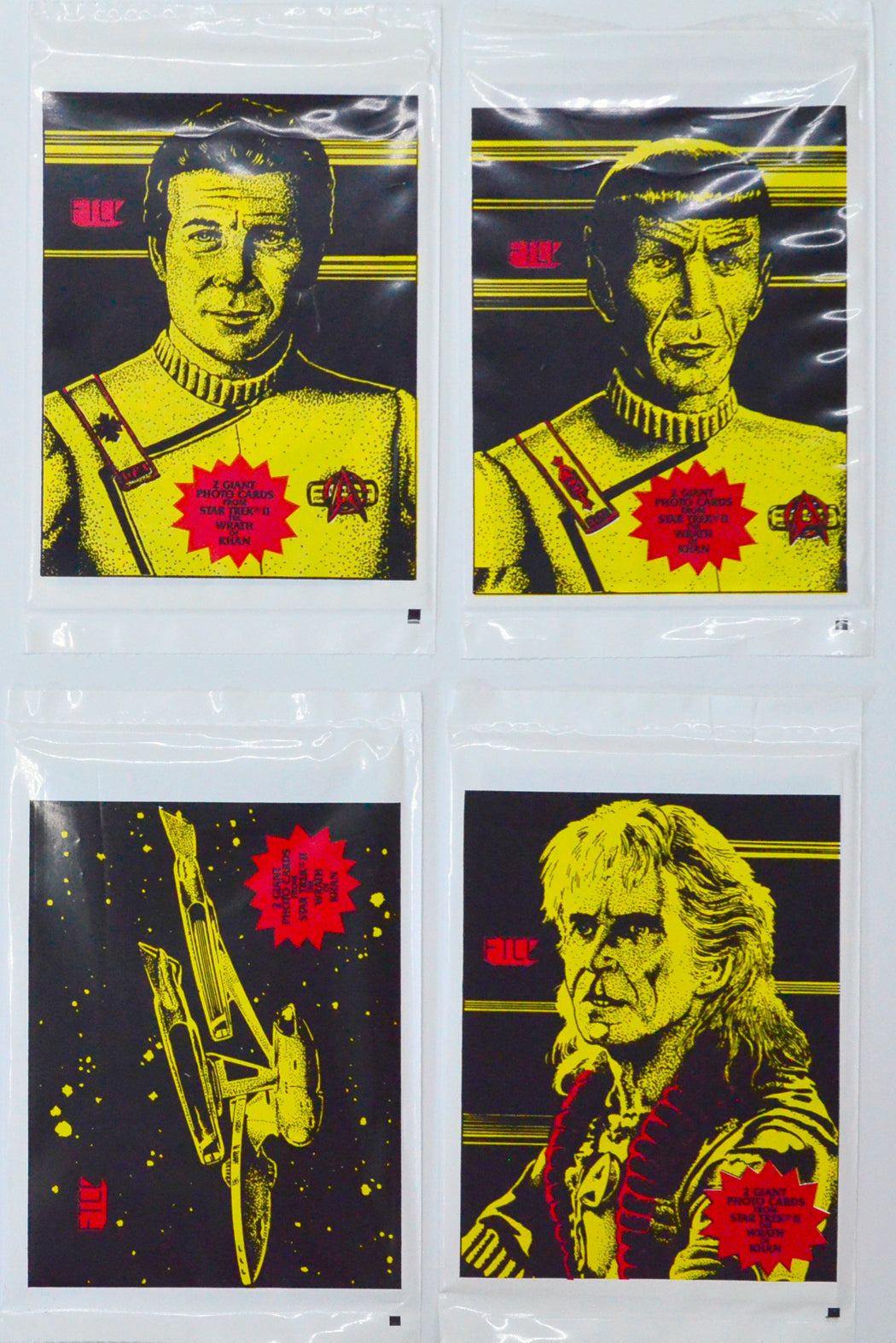 Star Trek II : The Wrath Of Khan 4 Sealed Photo Card packs by FTTC