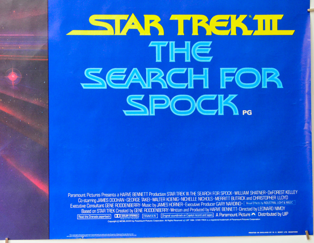 Star Trek III : The Search For Spock (Bottom Right) Cinema Quad Movie Poster 