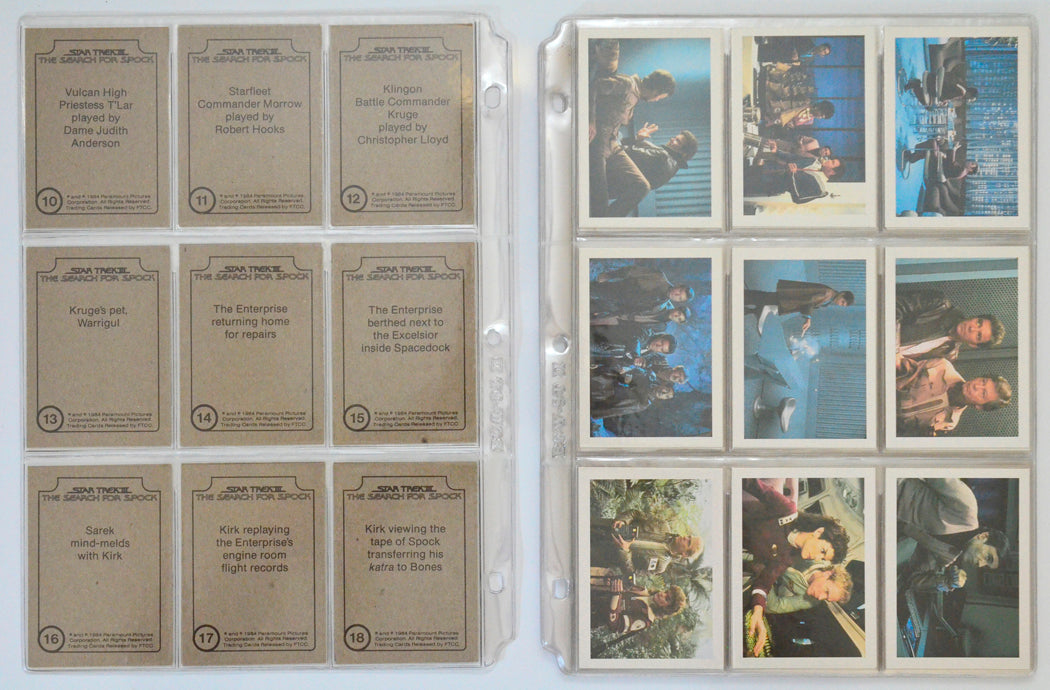 Star Trek III : The Search For Spock Trading Card set by FTCC (cards 18-27)