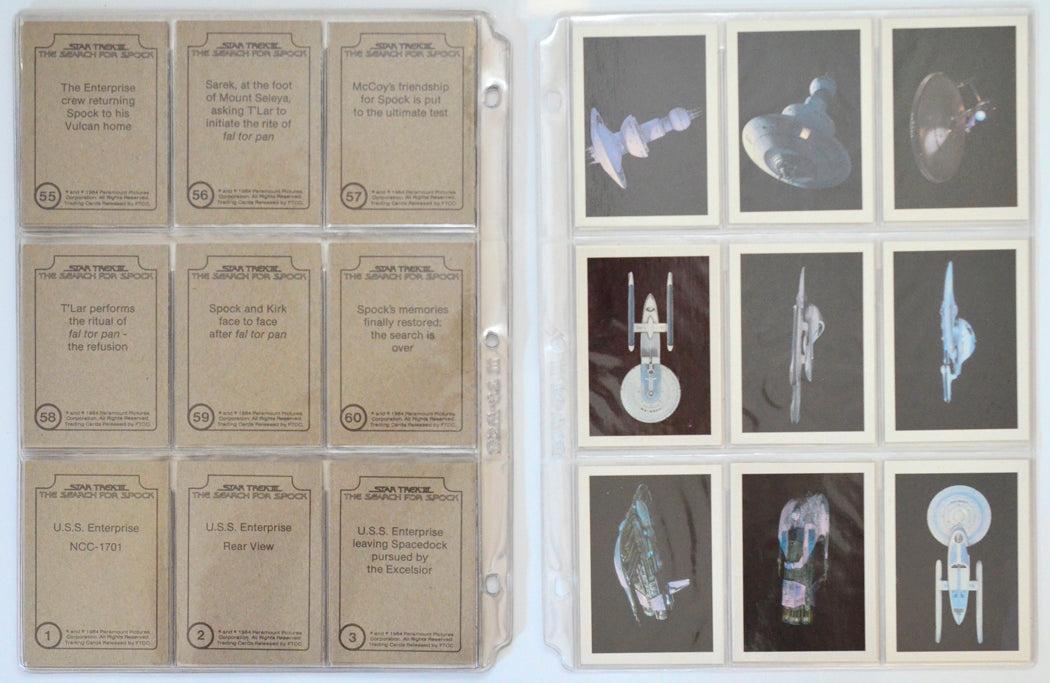 Star Trek III : The Search For Spock Trading Card set by FTCC (ships cards 4-12)
