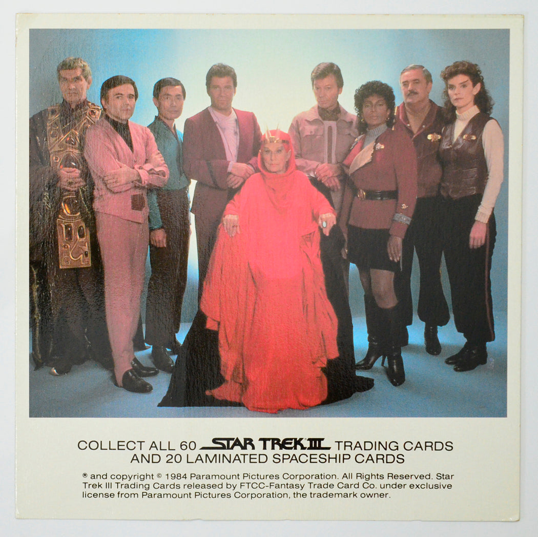 Star Trek III : The Search For Spock Set of 2 Jumbo Promo Trading Cards by FTCC (card 1)