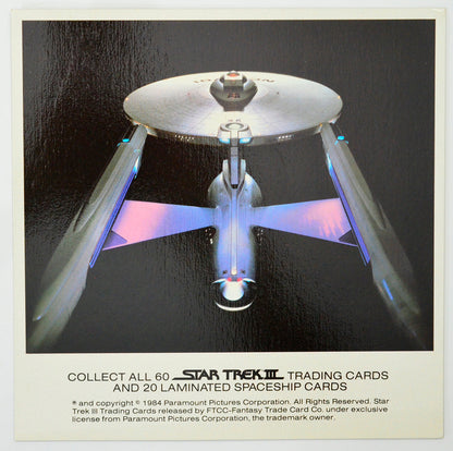 Star Trek III : The Search For Spock Set of 2 Jumbo Promo Trading Cards by FTCC (card 2)