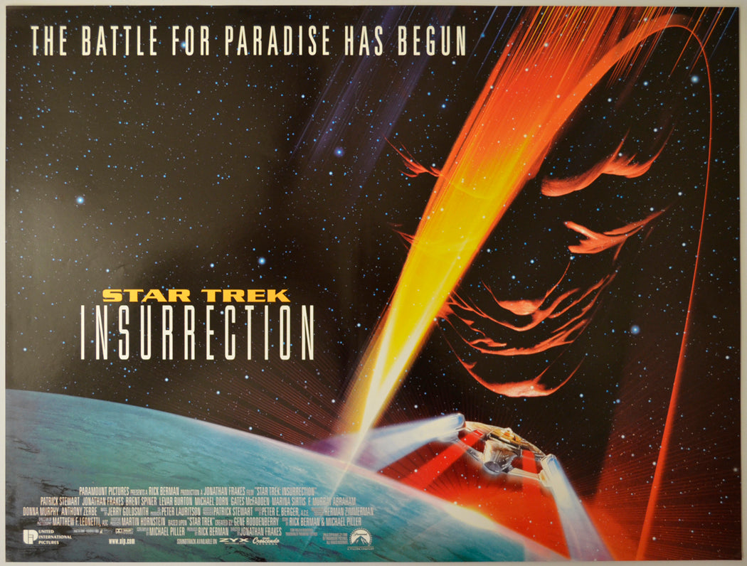 Star Trek : Insurrection Original Mini Quad Poster - Film Poster - Movie Poster