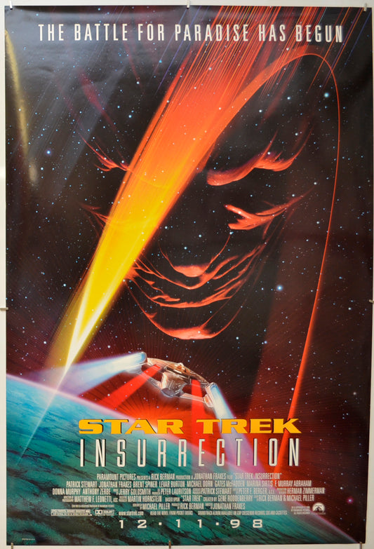 Star Trek : Insurrection Original One Sheet Poster - Film Poster - Movie Poster  