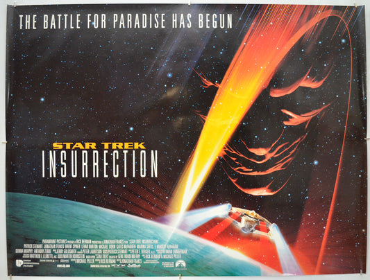 Star Trek : Insurrection Original Quad Poster - Film Poster - Movie Poster