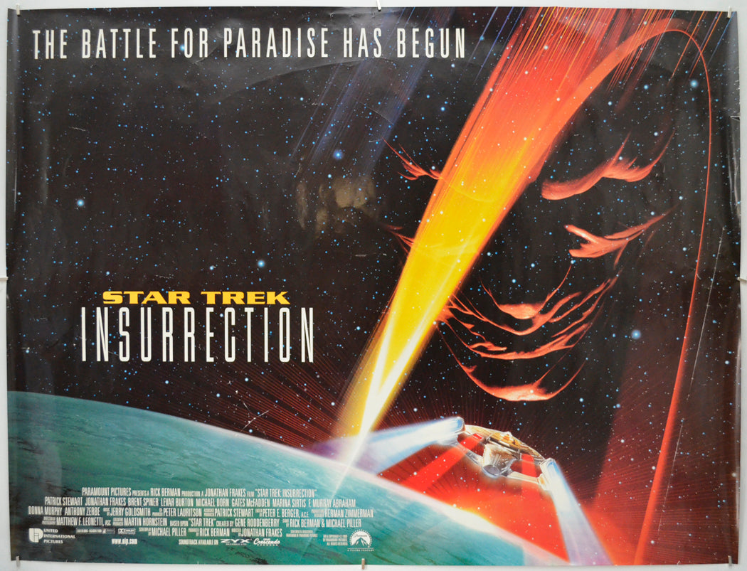 Star Trek : Insurrection Original Quad Poster - Film Poster - Movie Poster