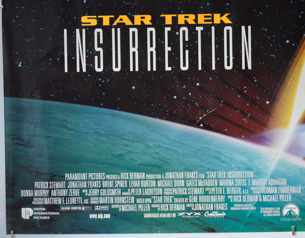 STAR TREK : INSURRECTION (Bottom Left) Cinema Quad Movie Poster 