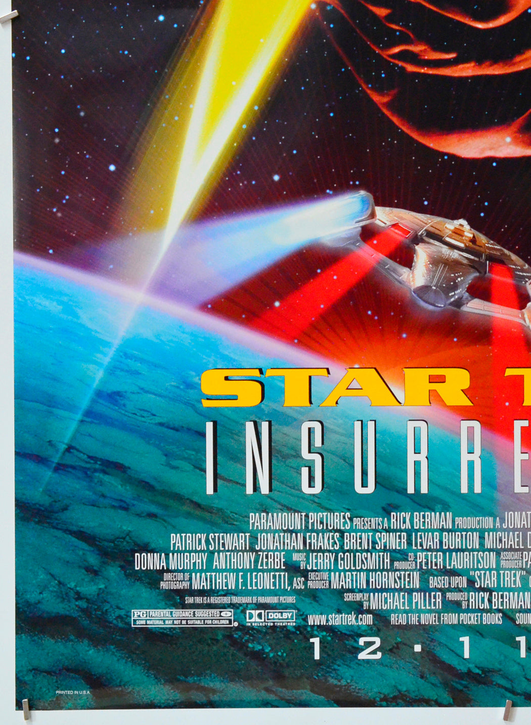 Star Trek : Insurrection (Bottom Left) Cinema One Sheet Movie Poster 