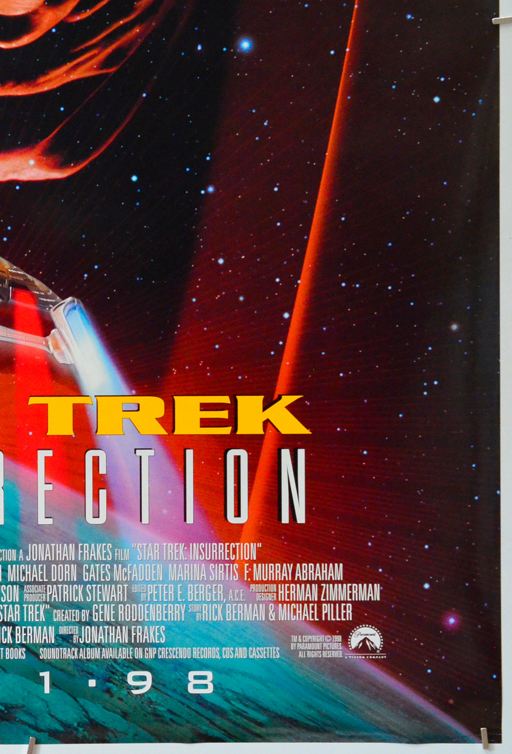 Star Trek : Insurrection (Bottom Right) Cinema One Sheet Movie Poster 