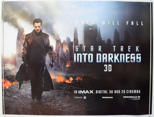 Star Trek Into Darkness  (Teaser / Advance Version – Khan Design)   Original British Quad Poster - Film Poster - Movie Poster 