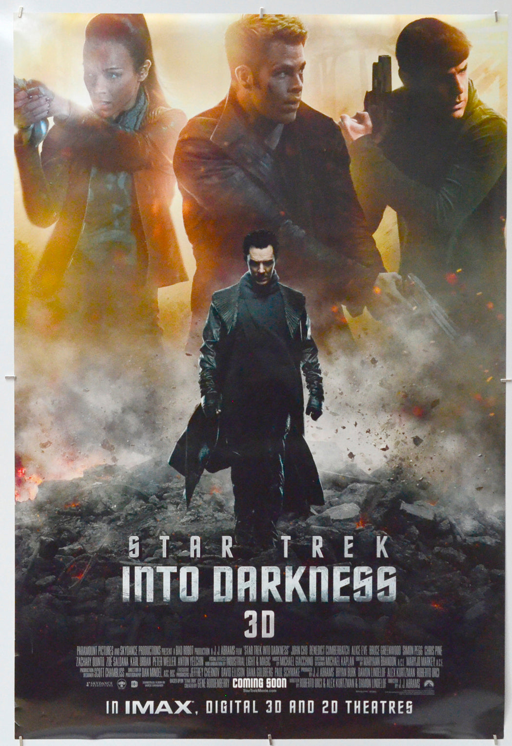 Star Trek : Into Darkness - Original One Sheet Poster - Film Poster - Movie Poster 