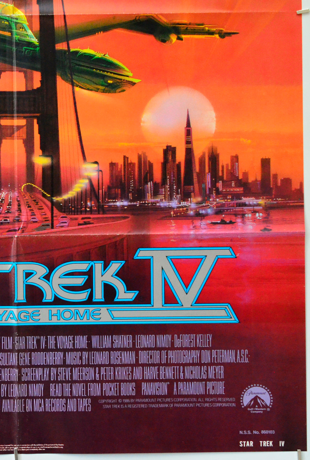 Star Trek IV : The Voyage Home (Bottom Right) Cinema One Sheet Movie Poster 