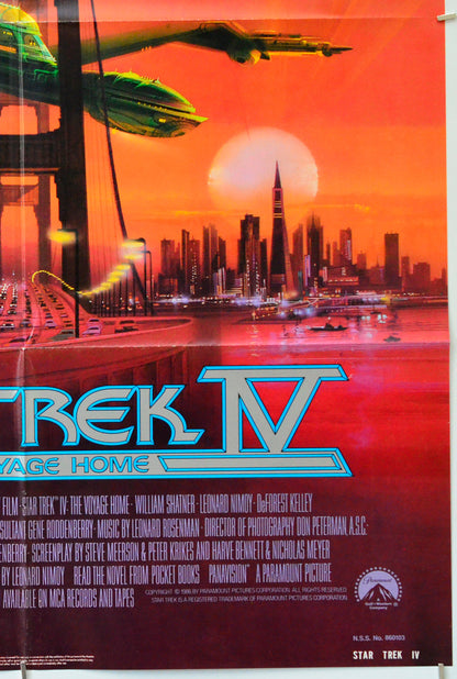 Star Trek IV : The Voyage Home (Bottom Right) Cinema One Sheet Movie Poster 