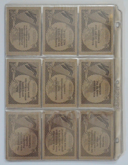 Star Trek IV : The Voyage Home Trading Card set by FTCC (back of cards 55-60)