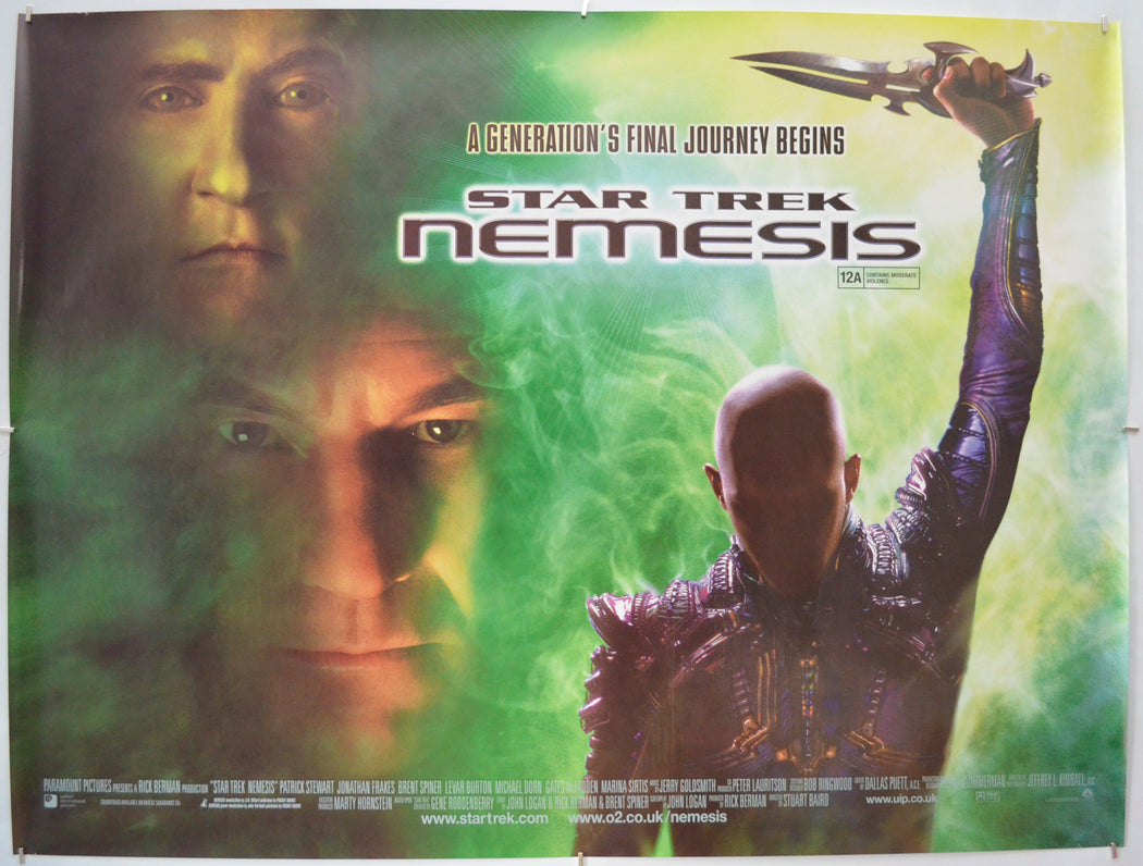 Star Trek : Nemesis Original Quad Poster - Film Poster - Movie Poster