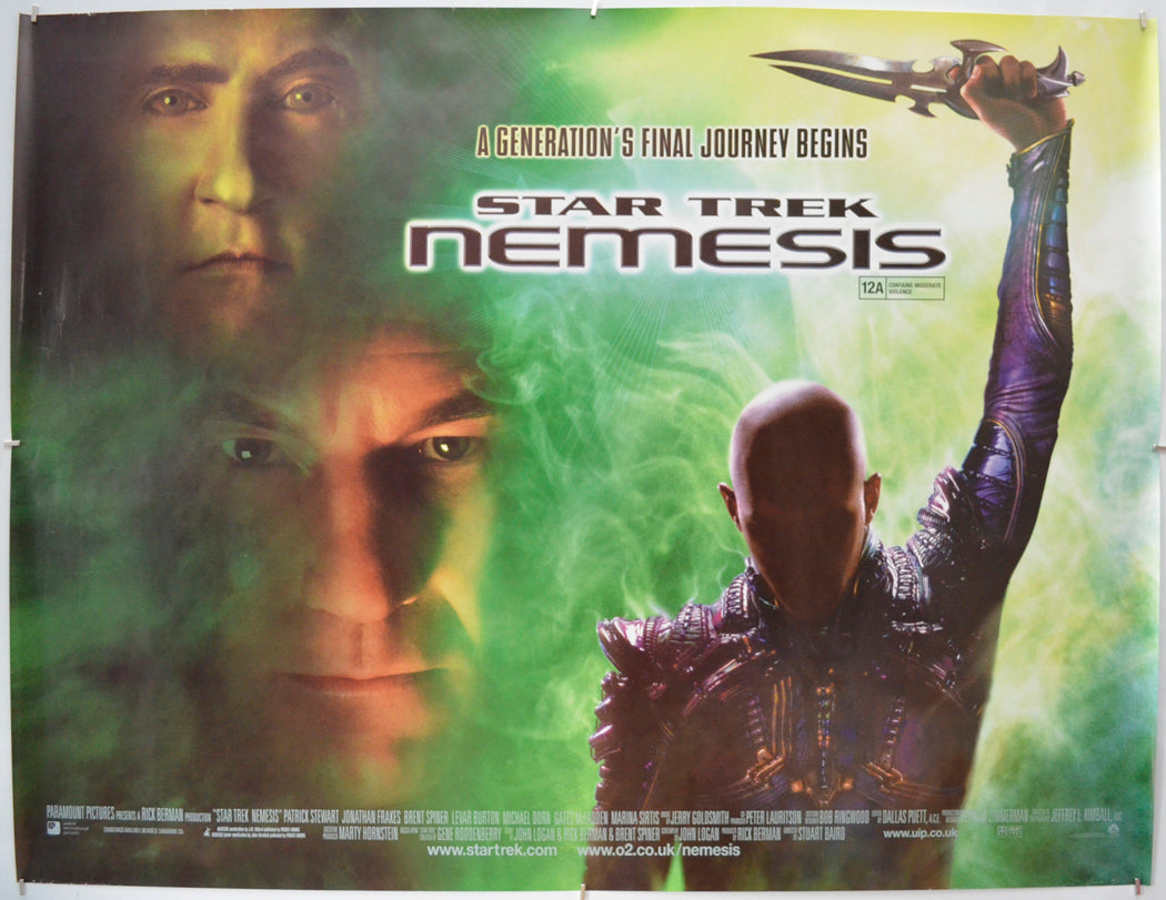 Star Trek : Nemesis Original Quad Poster - Film Poster - Movie Poster