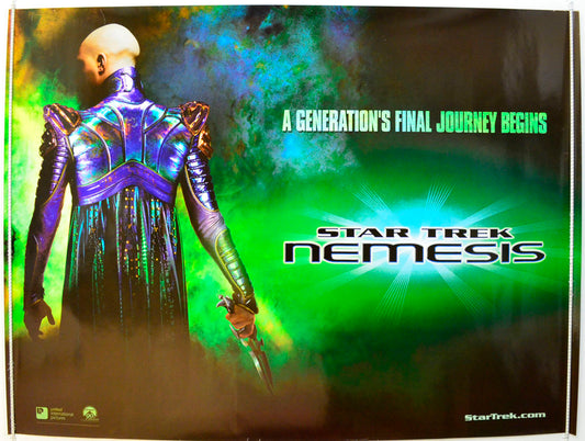 Star Trek : Nemesis  (Teaser / Advance Version)   Original British Quad Poster - Film Poster - Movie Poster 