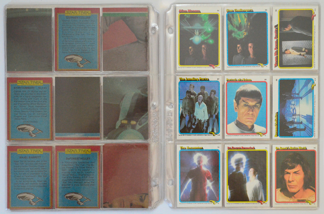 Star Trek : The Motion Picture Trading Card set by Topps (cards 64-72)