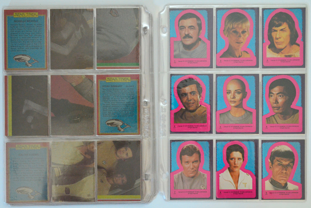 Star Trek : The Motion Picture Trading Card set by Topps (stickers 1-9)