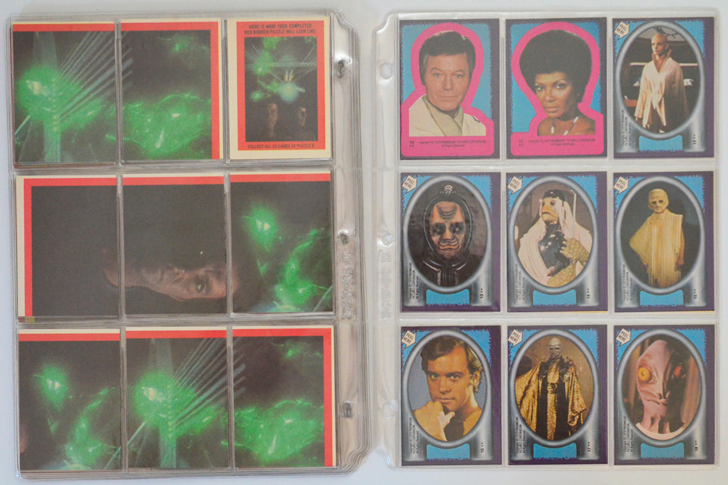 Star Trek : The Motion Picture Trading Card set by Topps (stickers 10-18)