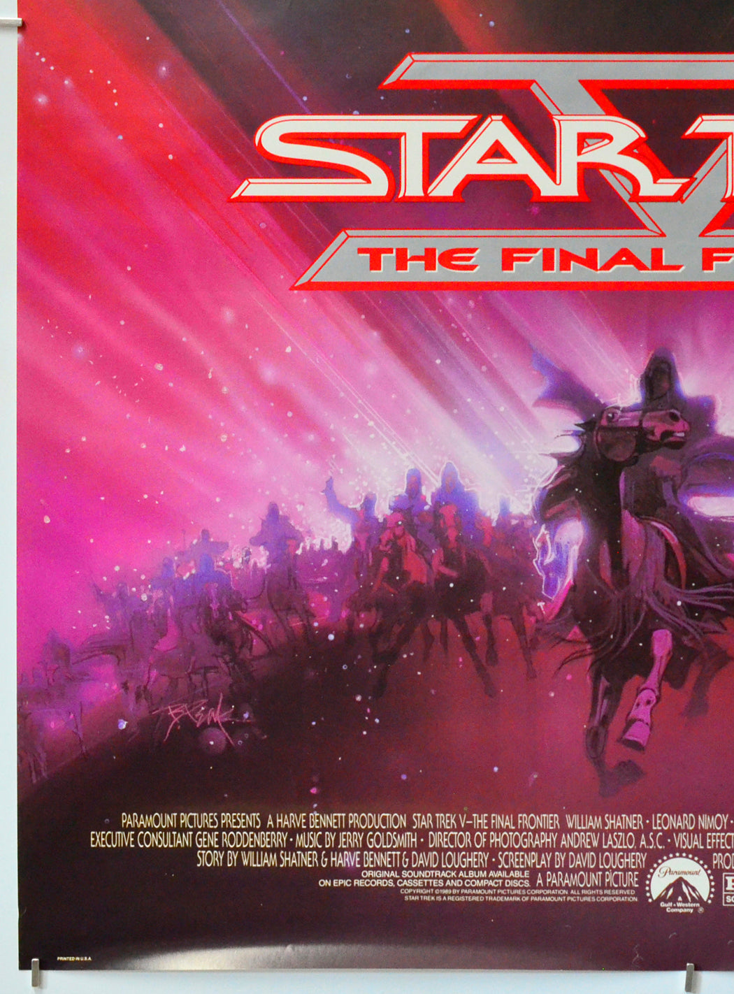 Star Trek V : The Final Frontier (Bottom Left) Cinema One Sheet Movie Poster 