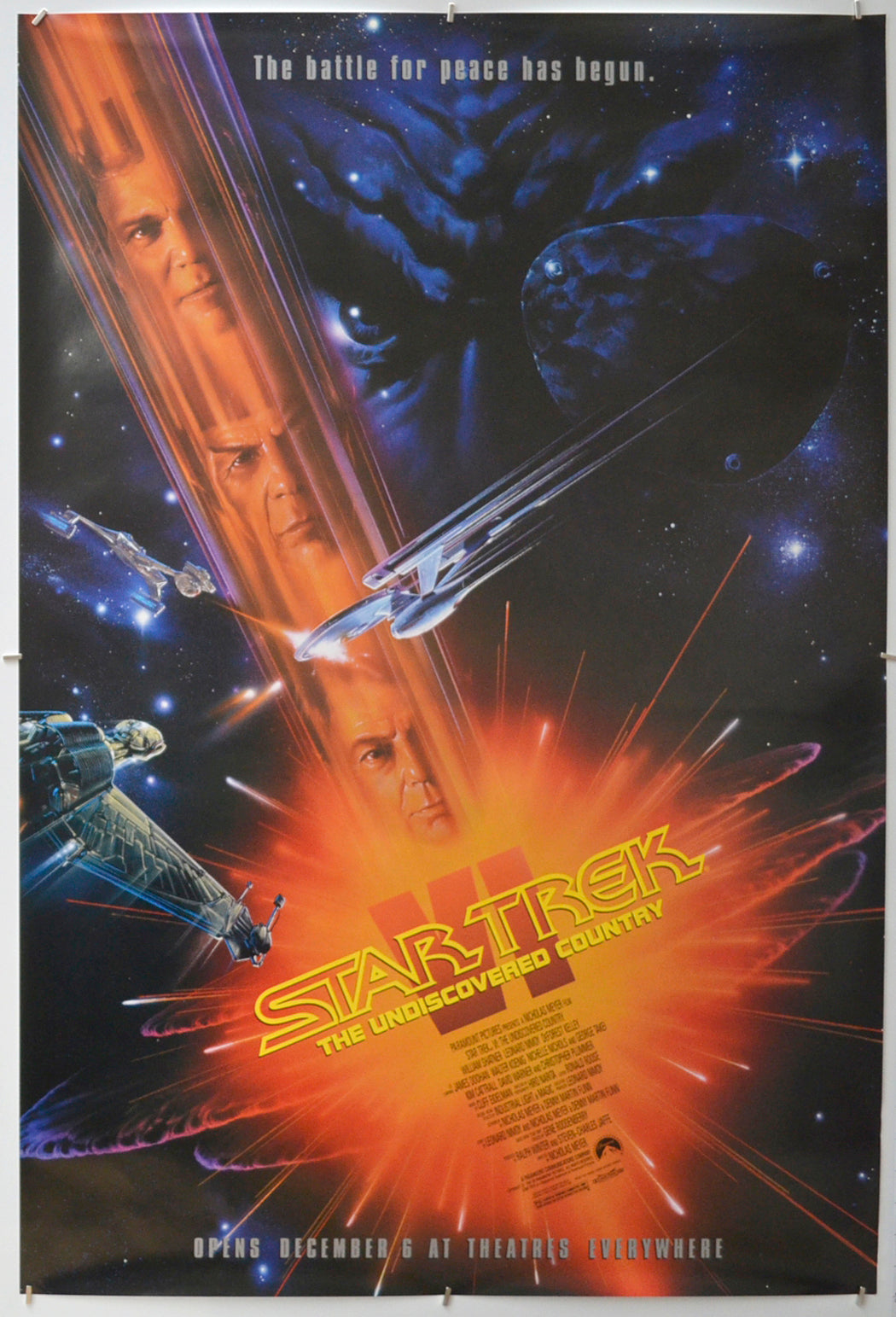 Star Trek VI - The Undiscovered Country Original One Sheet Poster - Film Poster - Movie Poster