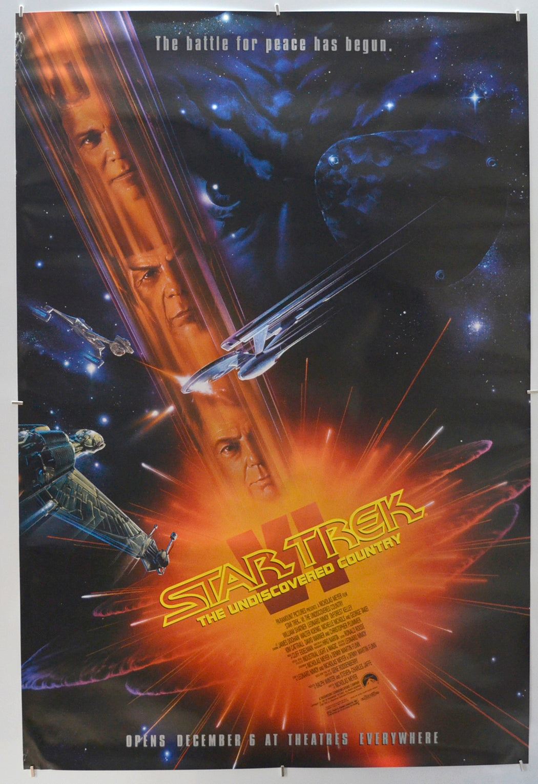 Star Trek VI - The Undiscovered Country Original One Sheet Poster - Film Poster - Movie Poster