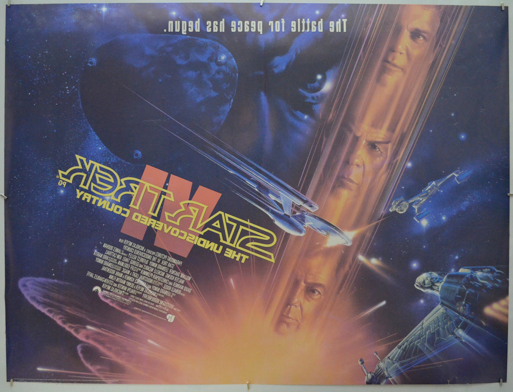 STAR TREK VI - THE UNDISCOVERED COUNTRY (Back) Cinema Quad Movie Poster 