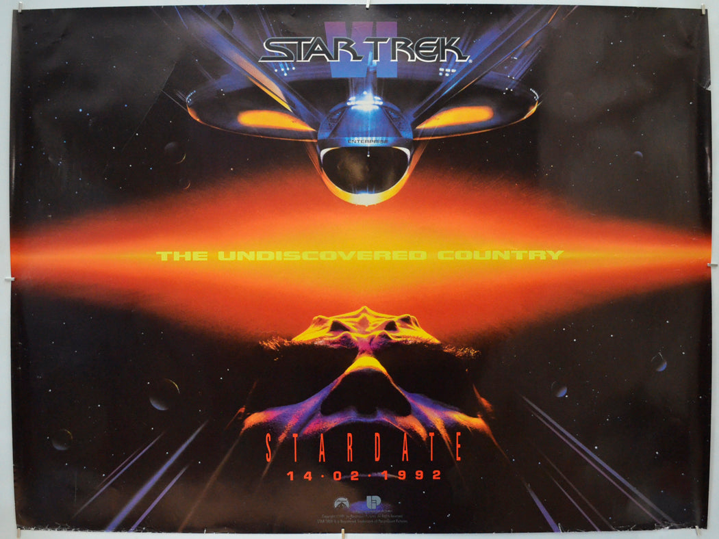 Star Trek VI - The Undiscovered Country (Teaser / Advance Version) Original Quad Poster - Film Poster - Movie Poster