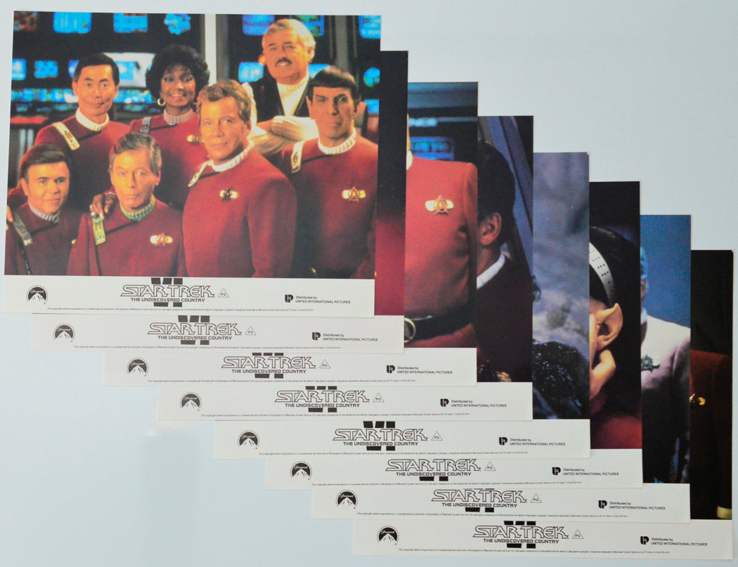 Star Trek VI : The Undiscovered Country Set of 8 Original Colour Front Of House Stills / 8x10 Lobby Cards