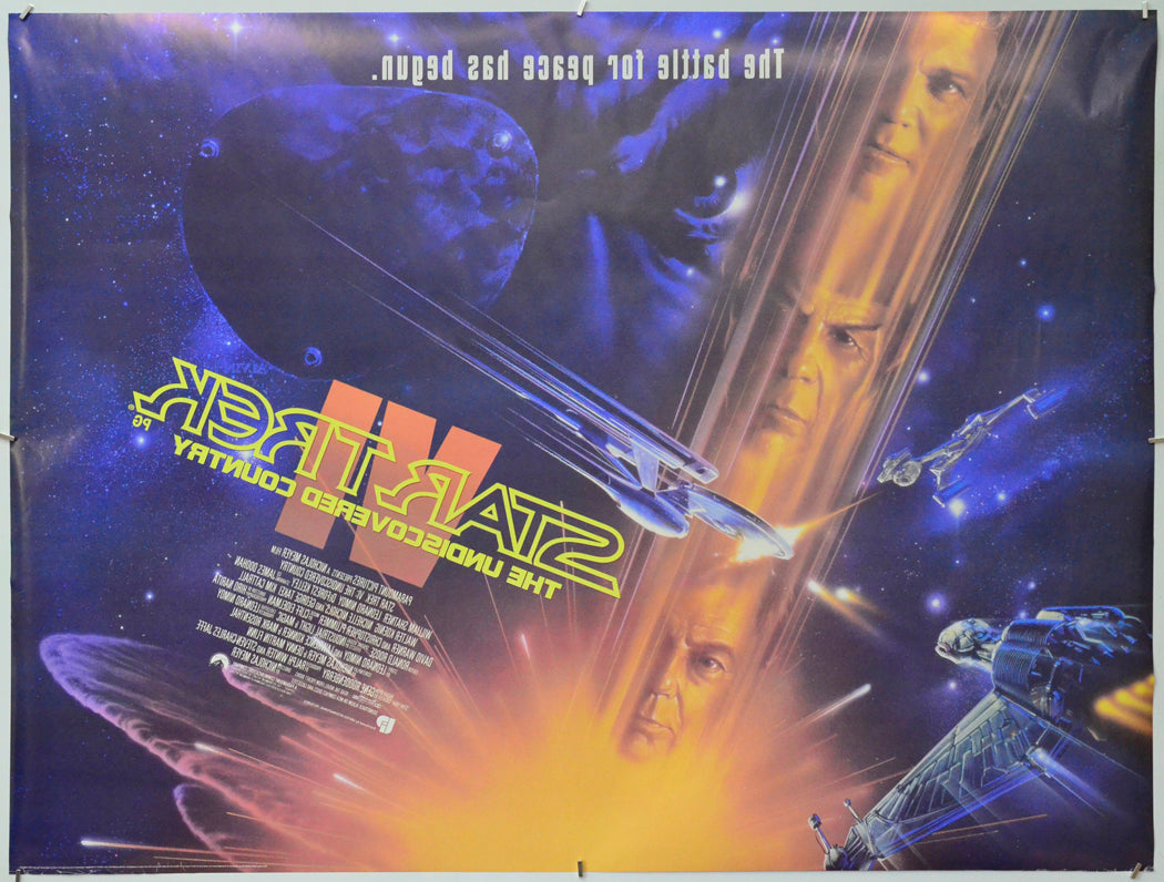 Star Trek VI : The Undiscovered Country (Back) Cinema Quad Movie Poster 